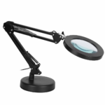 Stona LED lampa sa lupom HQ crna - Slika 5