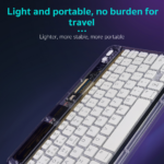 Tastatura Coteci Crystal 84008 Wireless transparent bela - Slika 6