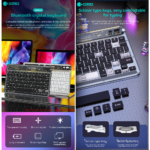 Tastatura Coteci Crystal 84008 Wireless transparent bela - Slika 7