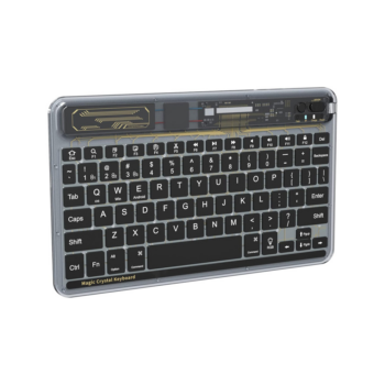 Tastatura Coteci Crystal 84008 Wireless transparent crna