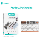 Tastatura Coteci Punk 84012 Wireless transparent bela - Slika 8