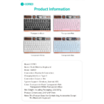 Tastatura Coteci Punk 84012 Wireless transparent pink - Slika 6