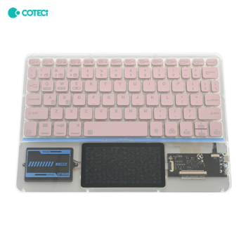 Tastatura Coteci Punk 84013 Wireless touchpad transparent pink