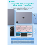 Tastatura Coteci Punk 84013 Wireless touchpad transparent pink - Slika 4