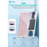 Tastatura Coteci Punk 84013 Wireless touchpad transparent plava - Slika 2