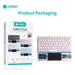 Tastatura Coteci Punk 84013 Wireless touchpad transparent plava - Slika 8