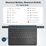 Tastatura Coteci Universal 64015 Wireless touchpad bela - Slika 10