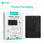 Tastatura Coteci Universal 64015 Wireless touchpad bela - Slika 12
