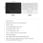 Tastatura Coteci Universal 64015 Wireless touchpad crna - Slika 11