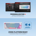 Tastatura Mehanicka Gaming Fantech MK611 Atom x63 AME bela (rosie switch) - Slika 13