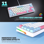 Tastatura Mehanicka Gaming Fantech MK611 Atom x63 AME plava (rosie switch) - Slika 11