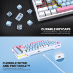 Tastatura Mehanicka Gaming Fantech MK612 Atom x83 AME bela (rosie switch) - Slika 10