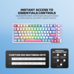 Tastatura Mehanicka Gaming Fantech MK612 Atom x83 AME bela (rosie switch) - Slika 14