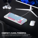 Tastatura Mehanicka Gaming Fantech MK612 Atom x83 AME bela (rosie switch) - Slika 15