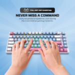 Tastatura Mehanicka Gaming Fantech MK612 Atom x83 AME bela (taro switch) - Slika 7