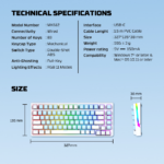 Tastatura Mehanicka Gaming Fantech MK612 Atom x83 AME plava (rosie switch) - Slika 16