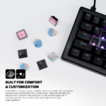 Tastatura Mehanicka Gaming Fantech MK614 Atom x66 Retro bez (ice apricot switch) - Slika 4