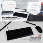 Tastatura Mehanicka Gaming Fantech MK614 Atom x66 Retro bez (ice apricot switch) - Slika 6