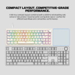 Tastatura Mehanicka Gaming Fantech MK614 Atom x66 Retro crna (ice apricot switch) - Slika 9