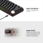 Tastatura Mehanicka Gaming Fantech MK857 RGB Maxfit61 FROST crna (Blue switch) - Slika 7
