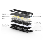 Tastatura gejmerska mehanicka bezicna MAXFIT67 MK858 crna (Kaith box white switch) FANTECH - Slika 10