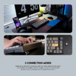 Tastatura gejmerska mehanicka bezicna MAXFIT67 MK858 crna (Kaith box white switch) FANTECH - Slika 13