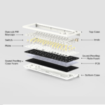 Tastatura gejmerska mehanicka bezicna MAXFIT67 MK858 space edition (Kaith box white switch) FANTECH - Slika 12