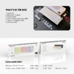 Tastatura gejmerska mehanicka bezicna MAXFIT67 MK858 space edition (Kaith box white switch) FANTECH - Slika 16