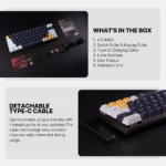Tastatura Mehanicka Gaming Fantech MK874 RGB Atom 63 Navy (Red switch) - Slika 11