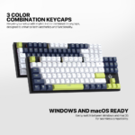Tastatura Mehanicka Gaming Fantech MK877S RGB Atom 87S Mori bela (rosie switch) - Slika 9