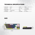 Tastatura Mehanicka Gaming Fantech MK877S RGB Atom 87S Mori bela (rosie switch) - Slika 10