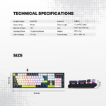 Tastatura Mehanicka Gaming Fantech MK878S RGB Atom 104S Mori plava (taro switch) - Slika 10