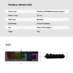 Tastatura Mehanicka Gaming Fantech MK886 RGB Atom siva (Blue switch) - Slika 8