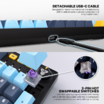 Tastatura Mehanicka Gaming Fantech MK893S RGB Atom 107S MIZU Blue (Rosie switch) - Slika 6