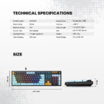Tastatura Mehanicka Gaming Fantech MK893S RGB Atom 107S MIZU Blue (Taro switch) - Slika 11