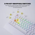 Tastatura Mehanicka Gaming Fantech MK894 RGB Maxpower II bela (speed grey switch) - Slika 10