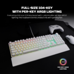 Tastatura Mehanicka Gaming Fantech MK894 RGB Maxpower II bela (yellow zest switch) - Slika 11