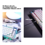 Tastatura Mehanicka Gaming Fantech MK910 RGB PBT Maxfit81 Frost Wireless crna (blue switch) - Slika 8