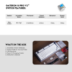 Tastatura Mehanicka Gaming Fantech MK910 RGB PBT Maxfit81 Frost Wireless crna (blue switch) - Slika 12