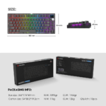 Tastatura Mehanicka Gaming Fantech MK910 RGB PBT Maxfit81 Frost Wireless crna (blue switch) - Slika 14