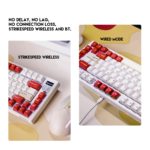 Tastatura Mehanicka Gaming Fantech MK910 RGB Vibe Maxfit 81 Royal Prince Wireless (Yellow switch) - Slika 6