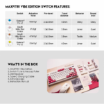 Tastatura Mehanicka Gaming Fantech MK910 RGB Vibe Maxfit 81 Royal Prince Wireless (Yellow switch) - Slika 11