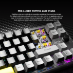 Tastatura Mehanicka Gaming Fantech MK911 RGB Vibe Maxfit 70 Epic Greyscale Wireless (Yellow switch) - Slika 6