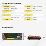Tastatura Mehanicka Gaming Fantech MK911 RGB Vibe Maxfit 70 London Tour Wireless (Yellow switch) - Slika 14