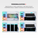 Tastatura Mehanicka Gaming Fantech MK912 RGB Atom PRO63 Wireless Saturn (blue switch) - Slika 6