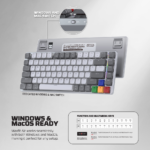 Tastatura Mehanicka Gaming Fantech MK915 RGB Maxfit AIR83 Wireless grey (brown switch) - Slika 7