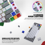Tastatura Mehanicka Gaming Fantech MK915 RGB Maxfit AIR83 Wireless grey (red switch) - Slika 9