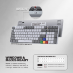 Tastatura Mehanicka Gaming Fantech MK916 RGB Maxfit AIR99 Wireless grey (red switch) - Slika 8