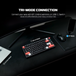 Tastatura Mehanicka Gaming Fantech MK917 RGB Atom PRO79 Wireless bela (Blue switch) - Slika 6