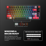 Tastatura Mehanicka Gaming Fantech MK917 RGB Atom PRO79 Wireless bela (Red switch) - Slika 8